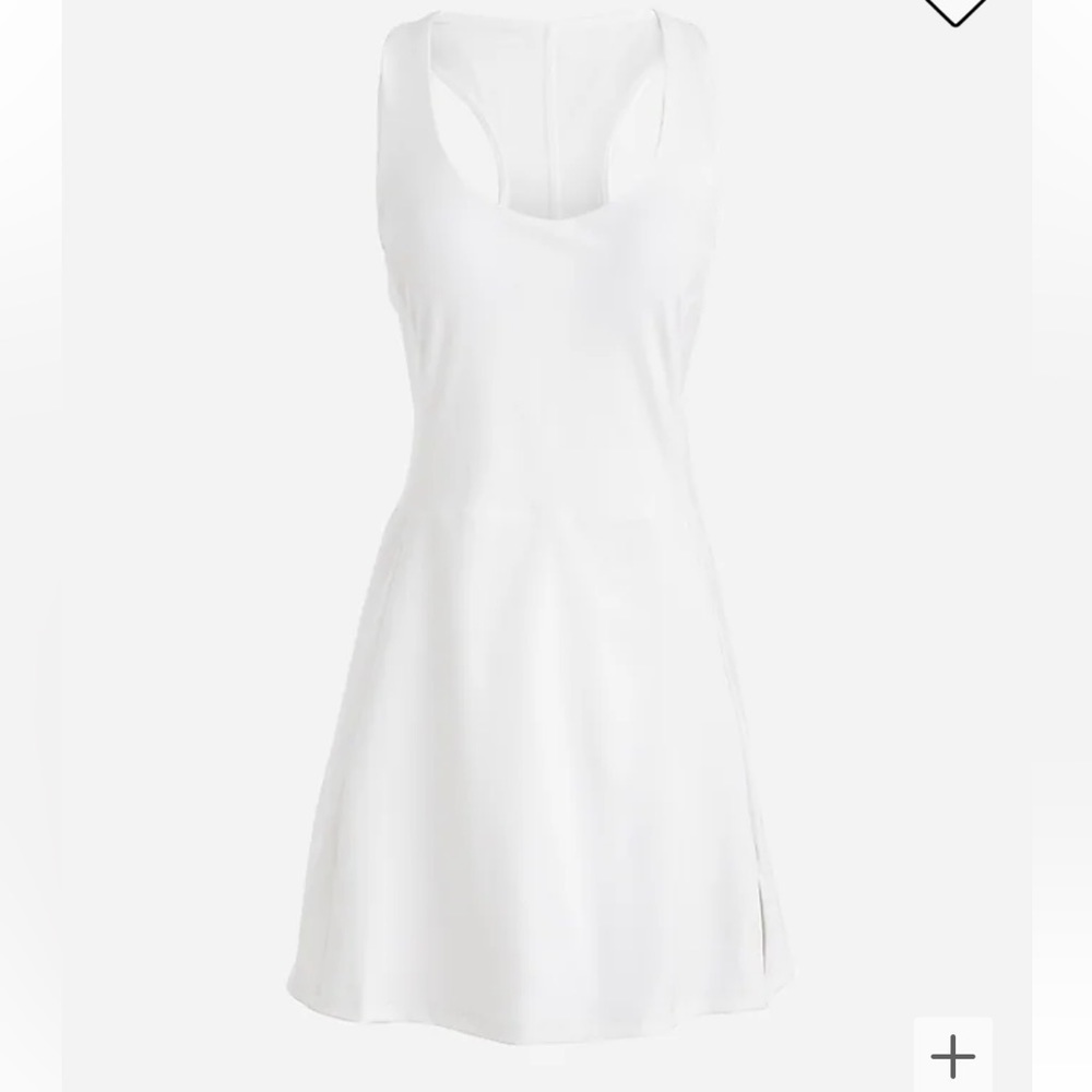 J crew white cloud stretch side slit sports dress sleeveless